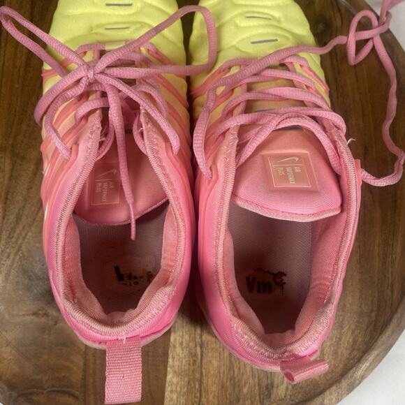 Nike Air VaporMax Plus Pink Volt Gradient Womens Pink Green Size 7 Shoes - Picture 6 of 9